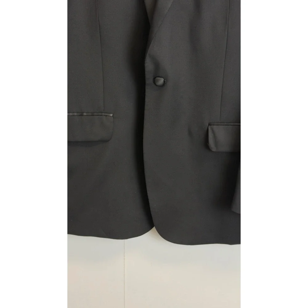 Jos.A Bank Mens Black Tuxedo Suit Jacket‎ 41R Pants 36X28 Cummerbund Formal 3 Pc